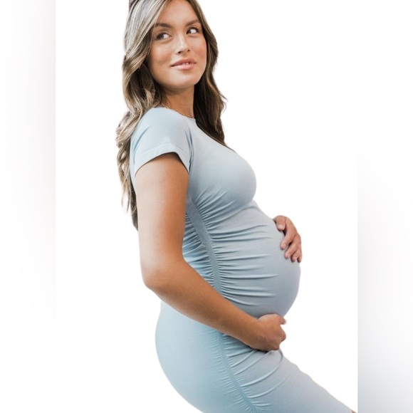 BLANQI Maternity Cap Sleeve Crew Neck Dress, BNWT, L/XL - Picture 2 of 10